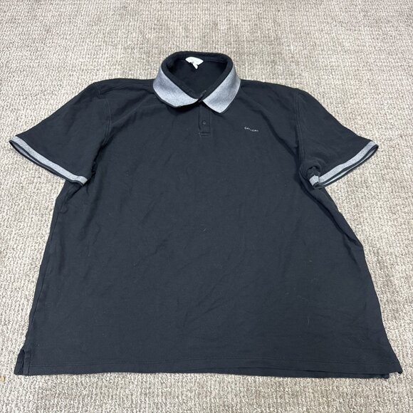Calvin Klein Polo Black Short Sleeve Men’s Size XL - Picture 1 of 11